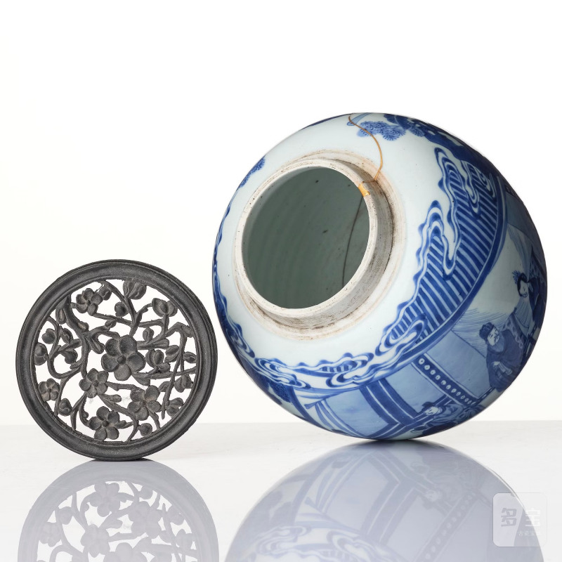 A blue and white jar, - 图6